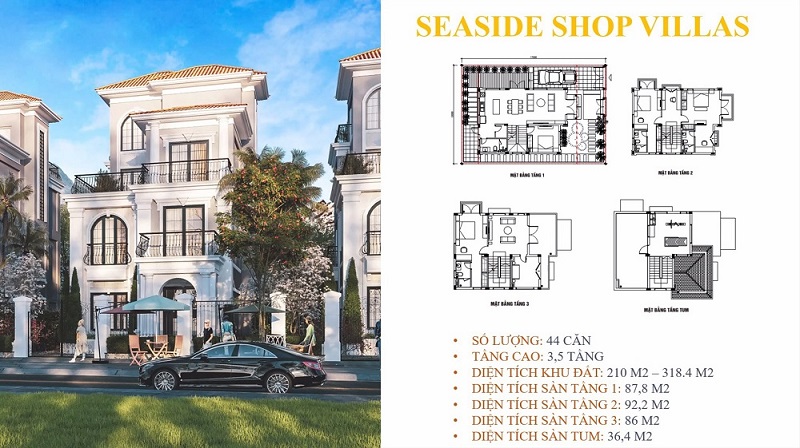 Loại hình Seaside Shop Villas tại New Vegas Hà Tiên